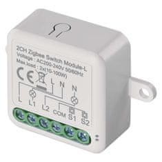 Emos GoSmart stikalni modul IP-2104SZ, ZigBee, 2-kanalni (ne potrebuje žice N)