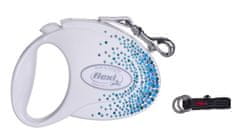 Flexi Glam Splash Ocean s kristali Swarovski M - Pes Vlečni povodec - 5 m - bela