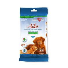 AIKO SOFT CARE Sensitive 16x20cm 20 kos mokri robčki za oči in ušesa za pse in mačke