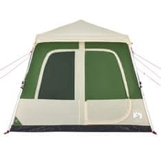 Vidaxl Družinski šotor za kampiranje za 8 oseb zelen hitra postavitev