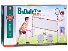 Toys Športni komplet 3v1 Odbojkarska mreža, žogica za badminton, disk SP0772