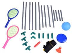 Toys Športni komplet 3v1 Odbojkarska mreža, žogica za badminton, disk SP0772