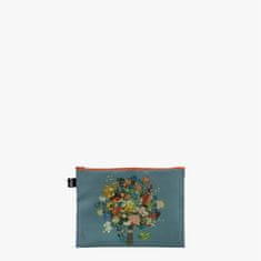 LOQI Set 3 žepkov z zadrgo Zip Pockets Vincent van Gogh, Bouquet / Flower Pattern, Recycled