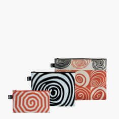 LOQI Set 3 žepkov z zadrgo Zip Pockets Louise Bourgeois, Spirals, Recycled