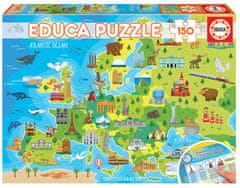 Educa Puzzle Zemljevid Evrope 150 kosov