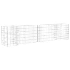 Vidaxl Korito za rastline gabion H-oblike jeklo 260x40x60 cm