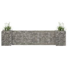 Vidaxl Korito za rastline gabion H-oblike jeklo 260x40x60 cm