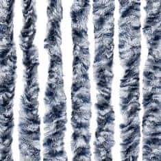 Vidaxl Zavesa proti mrčesu modra in bela 100x230 cm šenilja