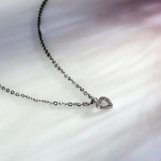 La Petite Story Romantična ogrlica iz jeklenega srca Srebrna LPS10ASD23