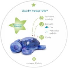 Cloud B Cloud bTranquil TurtleNočna lučka z melodijo, Turtle, vijolična, 0m+
