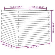 Vidaxl Vrtno cvetlično korito 80x80x72 cm trden les douglas