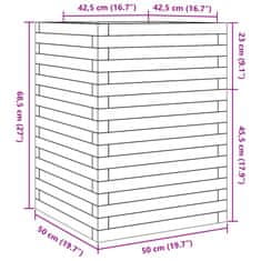 Vidaxl Vrtno cvetlično korito 50x50x68,5 cm trden les douglas