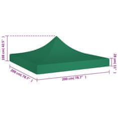 Vidaxl Streha za vrtni šotor 2x2 m zelena 270 g/m²