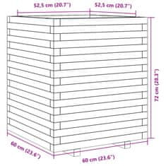 Vidaxl Vrtno cvetlično korito 60x60x72 cm impregnirana borovina