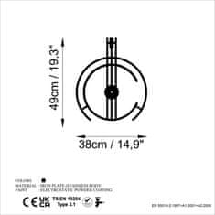 Wallity Dekorativna kovinska stenska ura