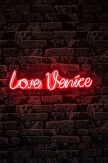 Wallity Dekorativna plastična razsvetljava Led, Love Venice - rdeča