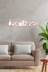 Wallity Dekorativna plastična razsvetljava Led, Love Venice - rdeča