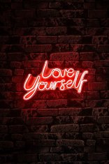 Wallity Dekorativna plastična razsvetljava Led, Love Yourself - rdeča