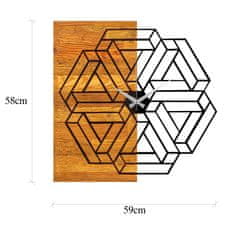 Wallity Dekorativna lesena stenska ura