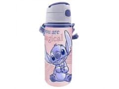 Disney Stitch Aluminijasta steklenica za vodo, steklenica z ustnikom, na traku 600 ml 