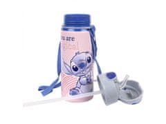 Disney Stitch Aluminijasta steklenica za vodo, steklenica z ustnikom, na traku 600 ml 