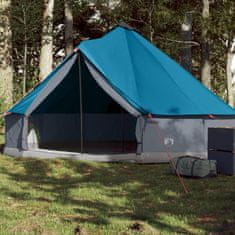 shumee Družinski šotor za 6 oseb moder vodoodporen