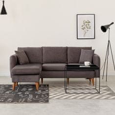 Atelier Del Sofa Kotna sedežna garnitura, levi kot Sofia - antracit