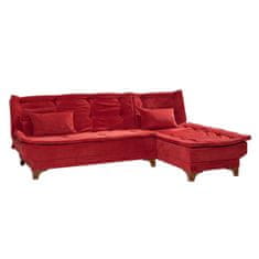 Atelier Del Sofa Kotna raztegljiva sedežna garnitura, Kelebek Corner Right - Claret Red