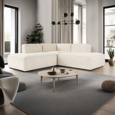 Atelier Del Sofa Kotna zofa, več M(M4-M2-M3) - kremasta