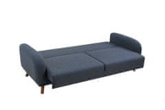 Atelier Del Sofa Raztegljiv kavč s tremi sedeži, Hera - temno modra