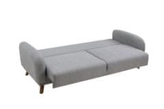 Atelier Del Sofa Raztegljiv kavč s tremi sedeži, Hera - siva