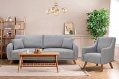 Atelier Del Sofa Garnitura raztegljivega kavča in postelje, Hera Set - siva