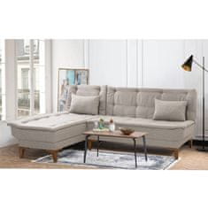 Atelier Del Sofa Kotna raztegljiva sedežna garnitura, Santo levo - kremasta