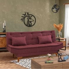 Atelier Del Sofa Raztegljiv kavč s tremi sedeži, Santo - Claret Red