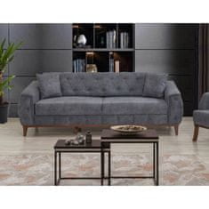 Atelier Del Sofa Raztegljiv kavč s tremi sedeži, Marta - modra