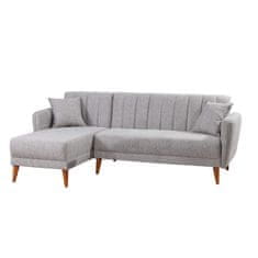 Atelier Del Sofa Kotna raztegljiva sedežna garnitura, levi kot Aqua - siva