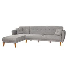 Atelier Del Sofa Kotna raztegljiva sedežna garnitura, Aria Corner - siva