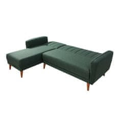 Atelier Del Sofa Kotna raztegljiva sedežna garnitura, levi kot Aqua - temno zelena