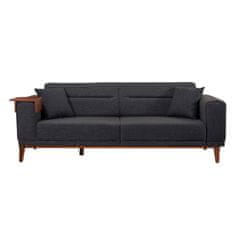 Atelier Del Sofa Raztegljiv kavč s 3 sedeži, Liones - antracit