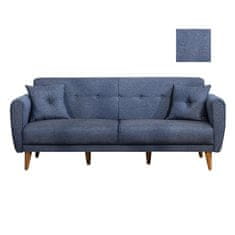 Atelier Del Sofa Raztegljiv kavč s tremi sedeži, Aria - temno modra