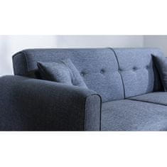 Atelier Del Sofa Raztegljiv kavč s tremi sedeži, Aria - temno modra