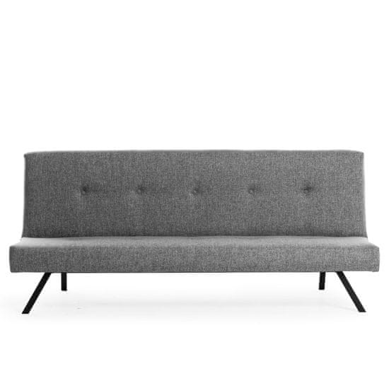 Atelier Del Sofa Raztegljiv kavč s tremi sedeži, Zola - svetlo siva