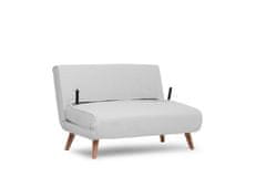 Atelier Del Sofa 2-sedežna raztegljiva sedežna garnitura, Folde 2-sedežnik - Teddy Fabric - Cream