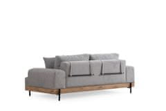 Atelier Del Sofa 3-sedežna zofa, Eti Oak, 3 sedeži - siva