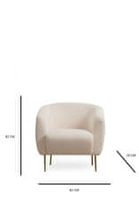 Atelier Del Sofa Krilni stol, Eses Cream - Wing