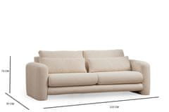 Atelier Del Sofa 3-sedežni kavč, Lily Cream - 3