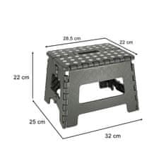 WOWO Zložljiv stolček 22 cm - Zložljiv stolček Nedrseč 22 cm - Temno siv