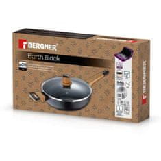 Bergner Globoka ponev s površino brez prijema in pokrovom 28 cm Earth Black BG-34628-BK