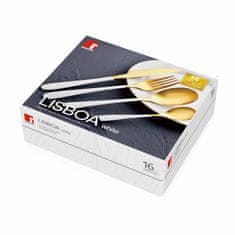 Bergner Set pribora iz nerjavečega jekla 16 kosov Lisboa bela BG-45150-WH