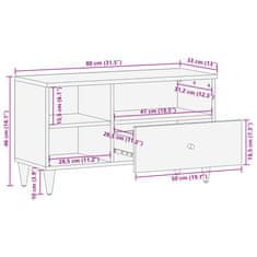 Vidaxl TV omarica 80x33x46 cm trden mangov les